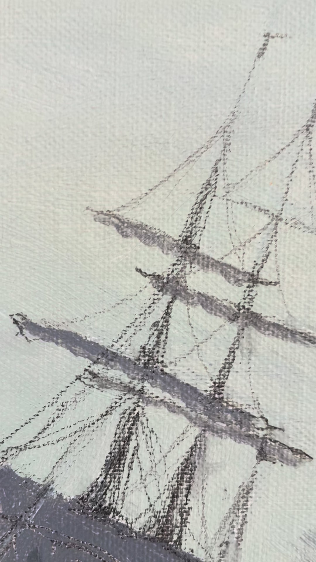 Vintage Original Seascape Oil Painting, Signed Sailing Ship Art video