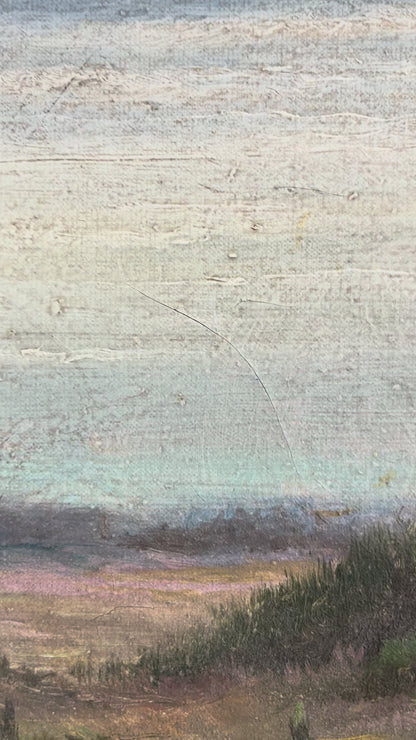 Vintage Original River Landscape Oil Painting video