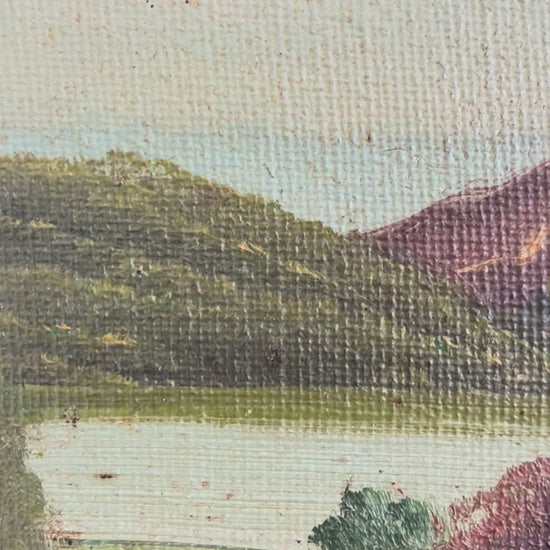 Vintage Original Landscape Oil Painting, Signed Countryside Cottage Art video