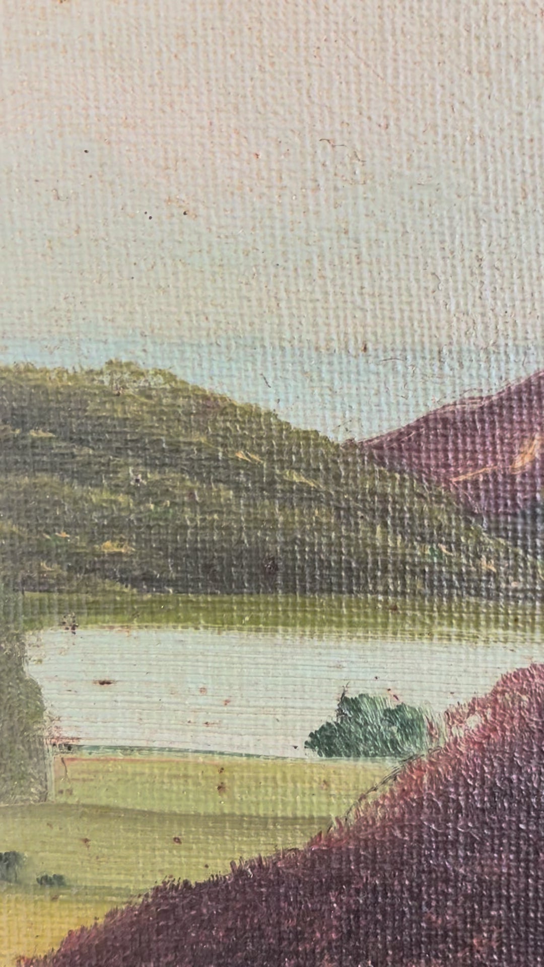 Vintage Original Landscape Oil Painting, Signed Countryside Cottage Art video